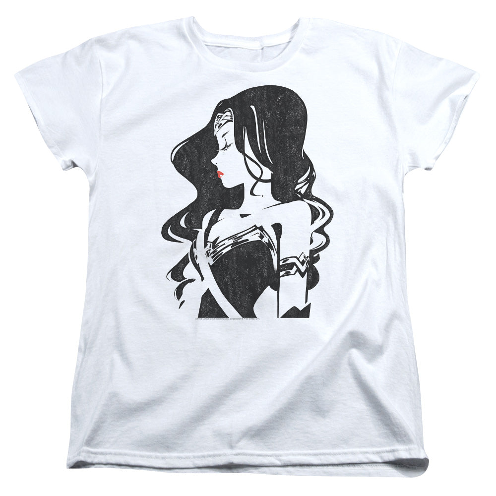 Justice League Movie Profile Womens T Shirt White Officially Licensed
