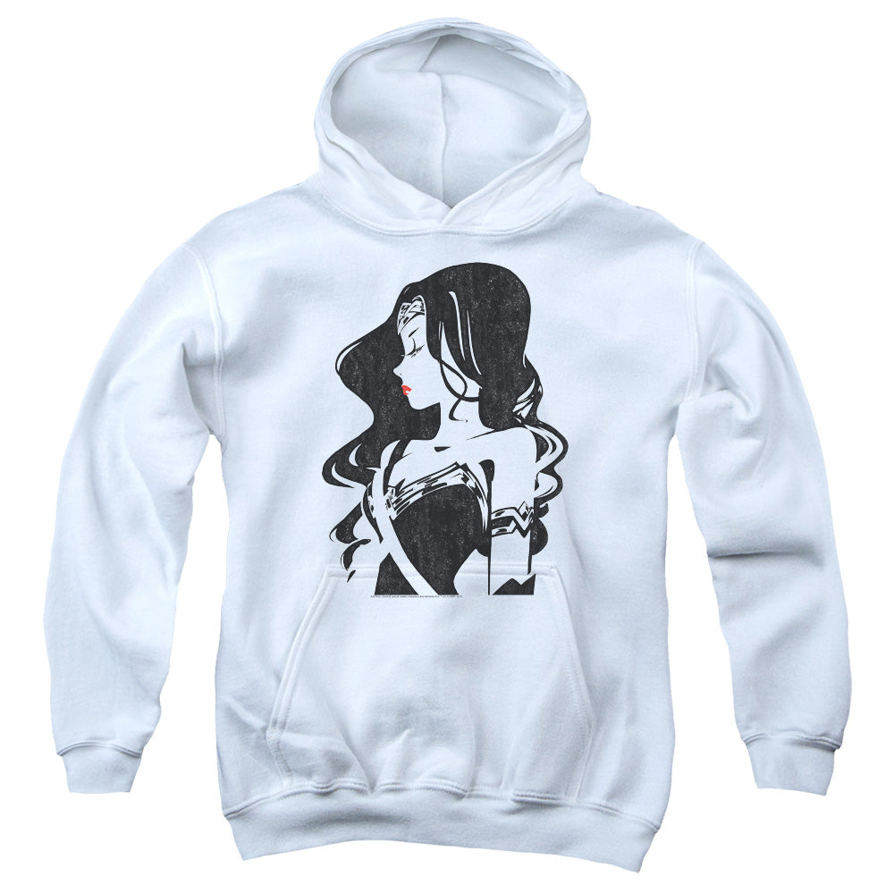 Justice League Movie Profile Kids Youth Hoodie White Officially Licensed