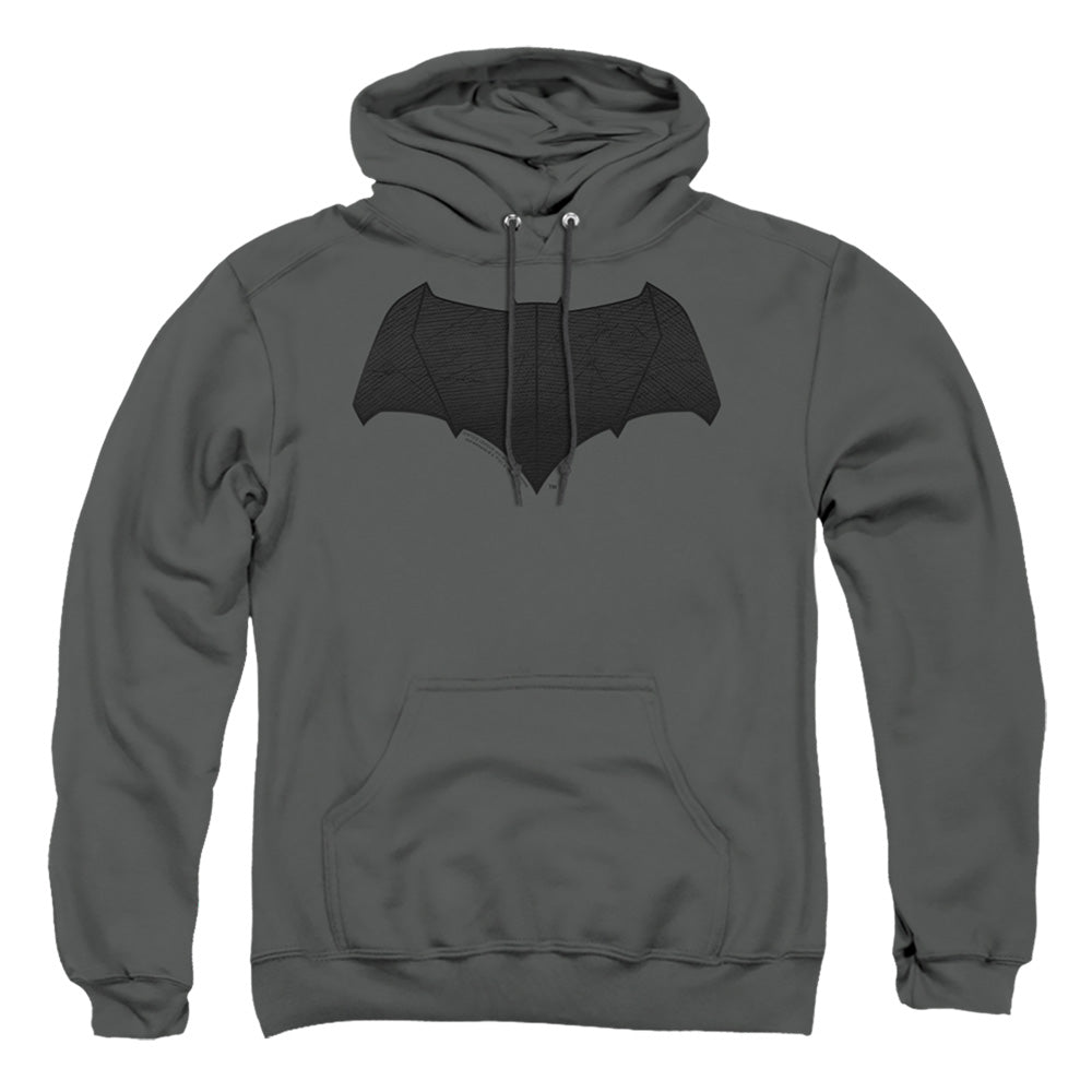Justice League Movie Batman Logo Mens Hoodie Charcoal Officially Licensed
