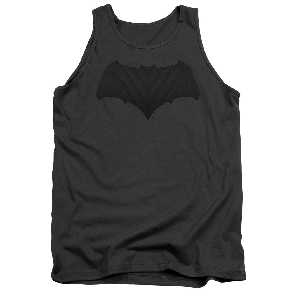 Justice League Movie Batman Logo Mens Tank Top Shirt Charcoal Officially Licensed