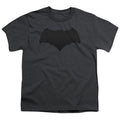 Justice League Movie Batman Logo Kids Youth T Shirt Charcoal Officially Licensed