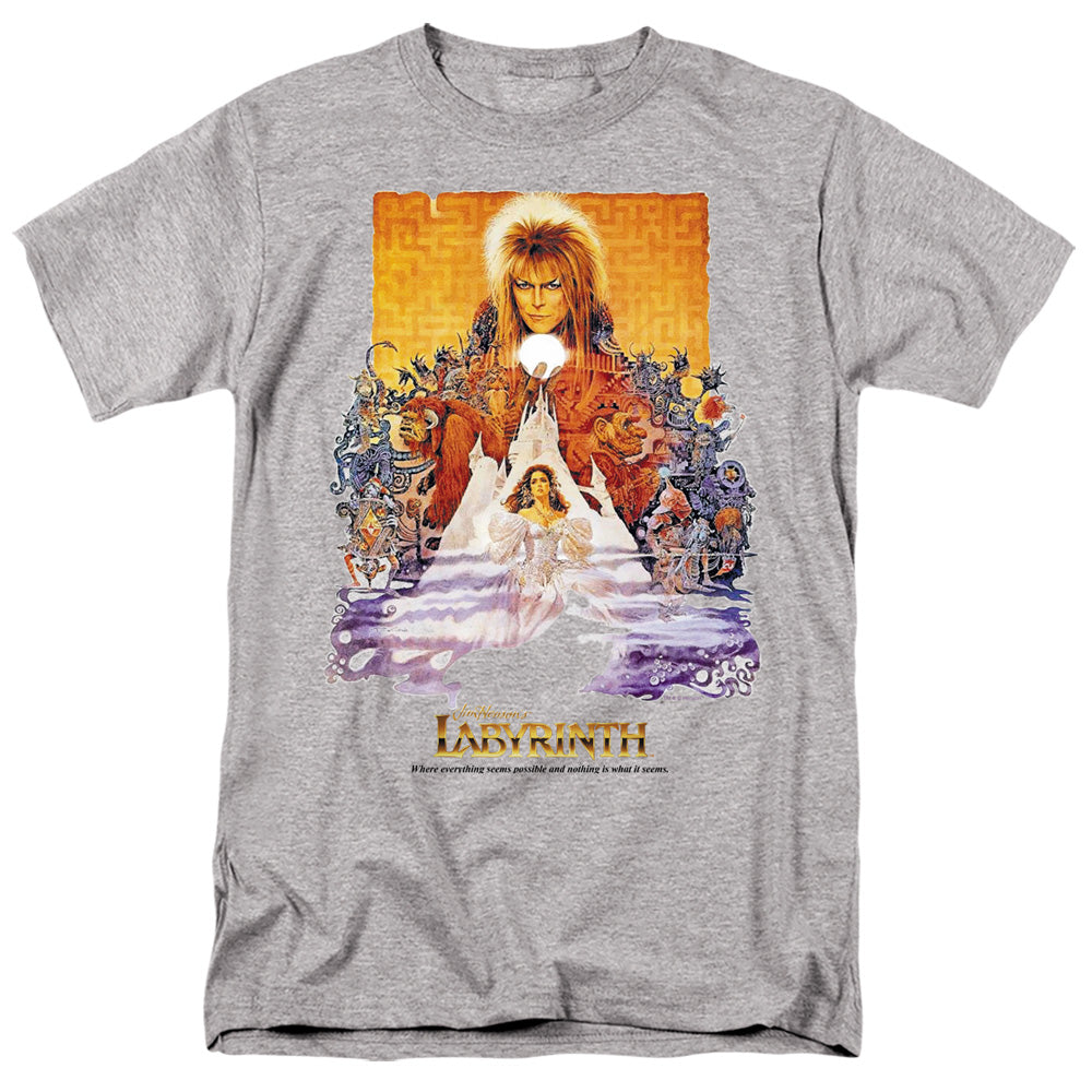 Labyrinth Movie Poster Mens T Shirt Cream Officially Licensed