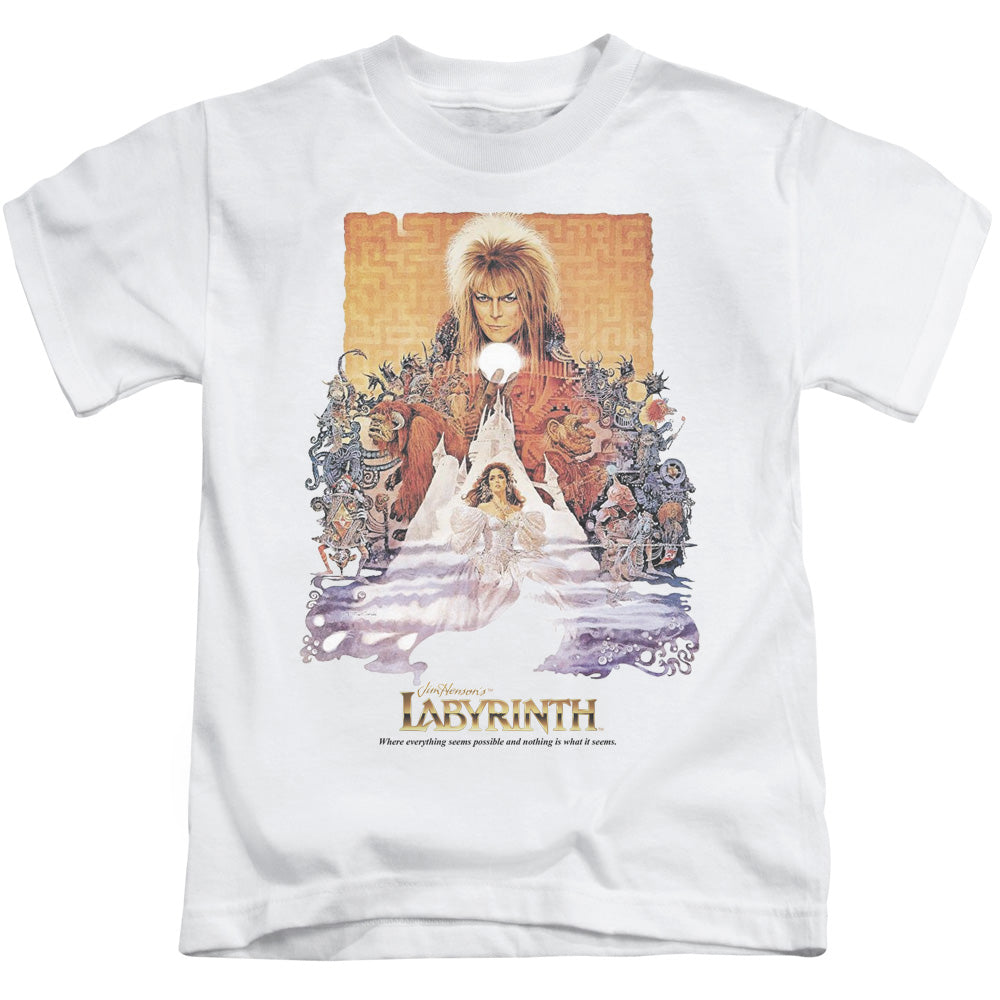 Labyrinth Movie Poster Juvenile Kids Youth T Shirt White Officially Licensed