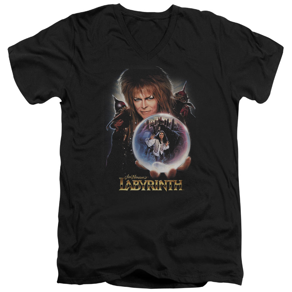 Labyrinth I Have a Gift Mens Slim Fit V-Neck T Shirt Black Officially Licensed