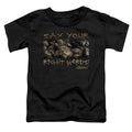 Labyrinth Say Your Right Words Toddler Kids Youth T Shirt Black Officially Licensed