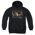 Labyrinth Say Your Right Words Kids Youth Hoodie Black Officially Licensed