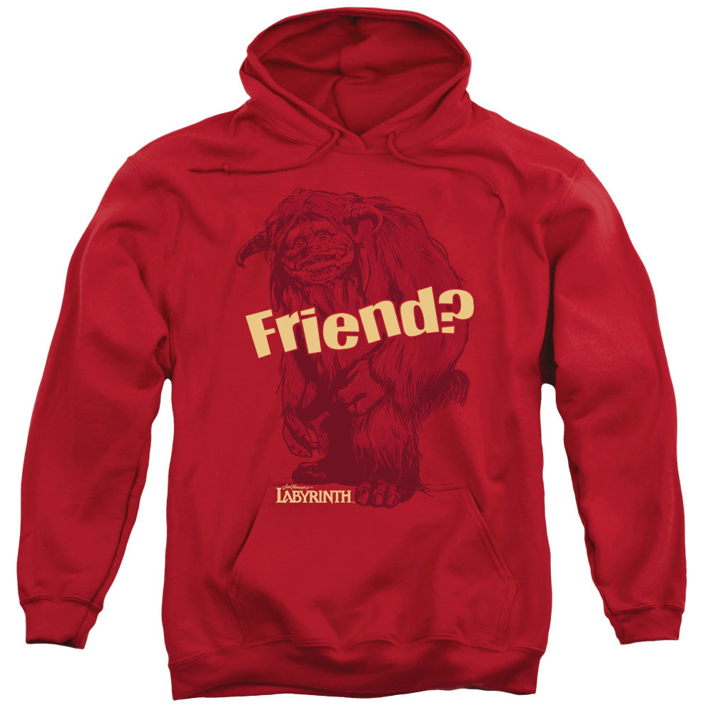 Labyrinth Ludo Friend Mens Hoodie Red Officially Licensed