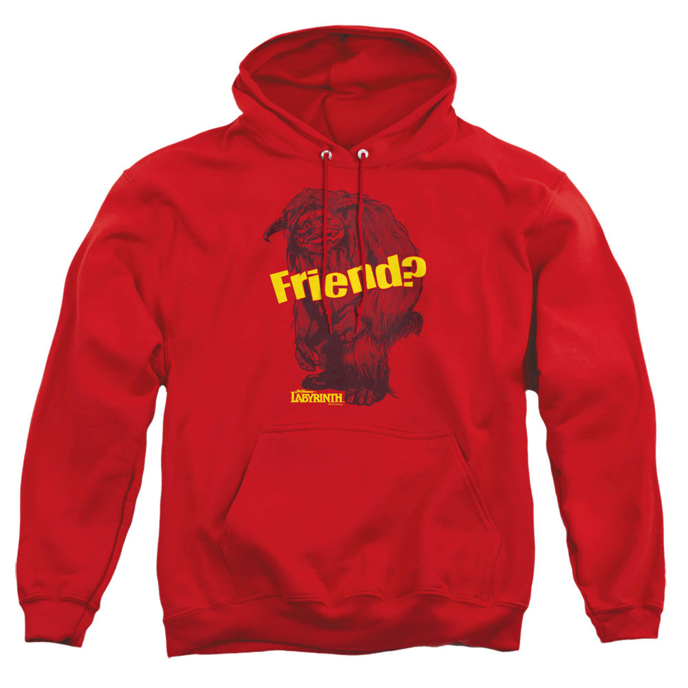 Labyrinth Ludo Friend Mens Hoodie Red Officially Licensed