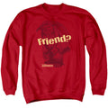 Labyrinth Ludo Friend Mens Crewneck Sweatshirt Red Officially Licensed