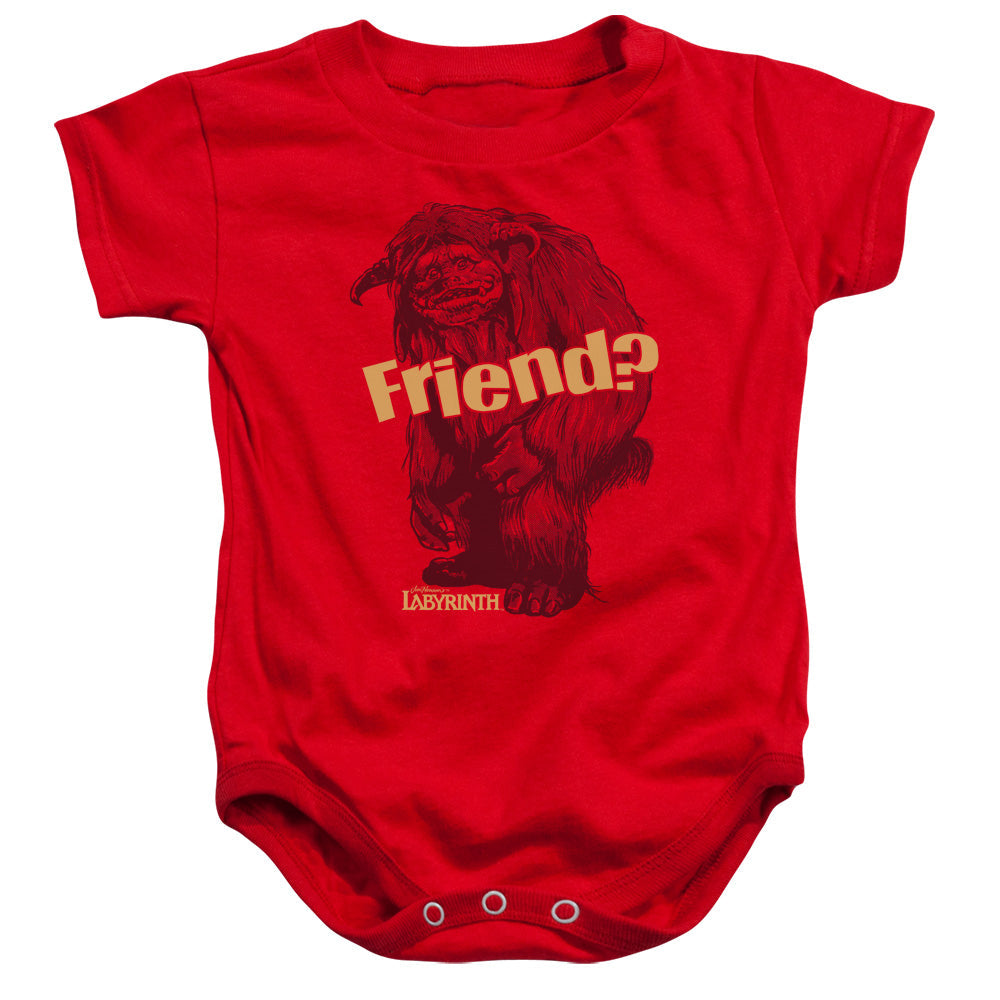 Labyrinth Ludo Friend Infant Baby Snapsuit Red Officially Licensed