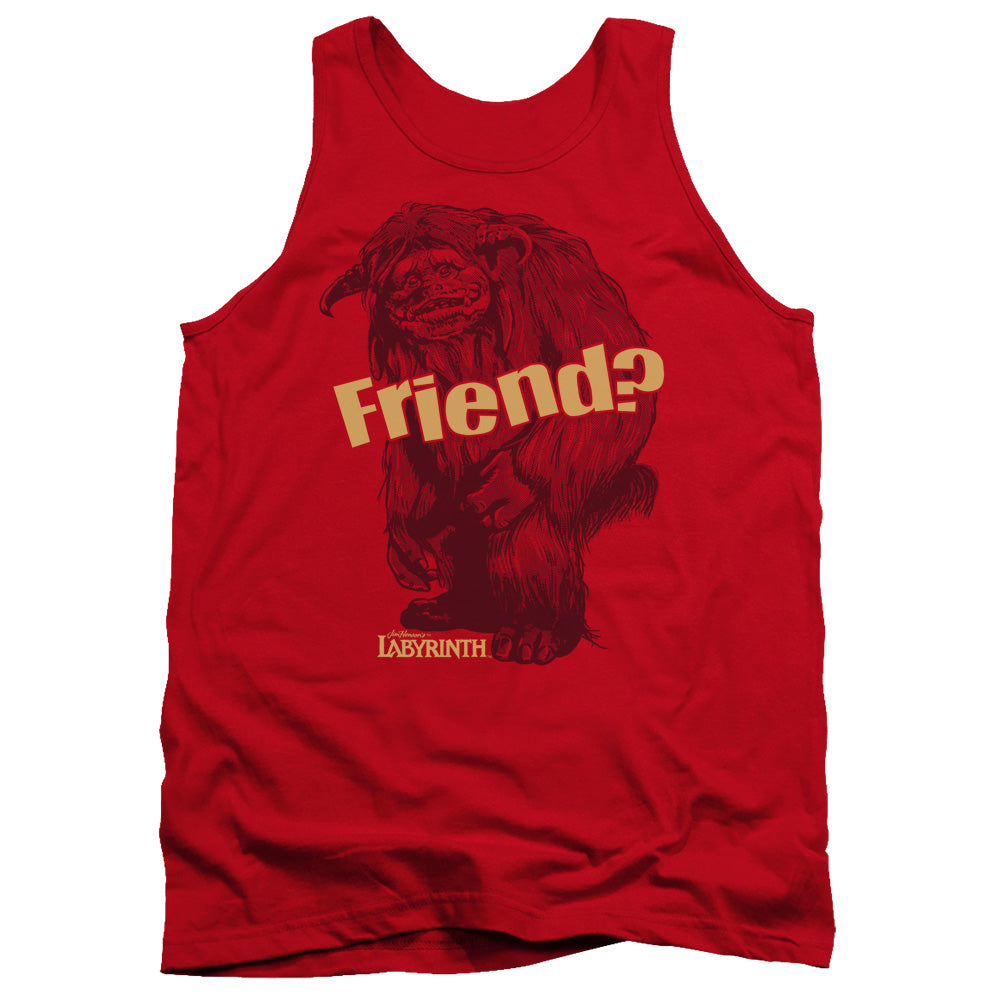 Labyrinth Ludo Friend Mens Tank Top Shirt Red Officially Licensed