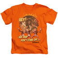Labyrinth Head Dont Come Off Juvenile Kids Youth T Shirt Orange Officially Licensed