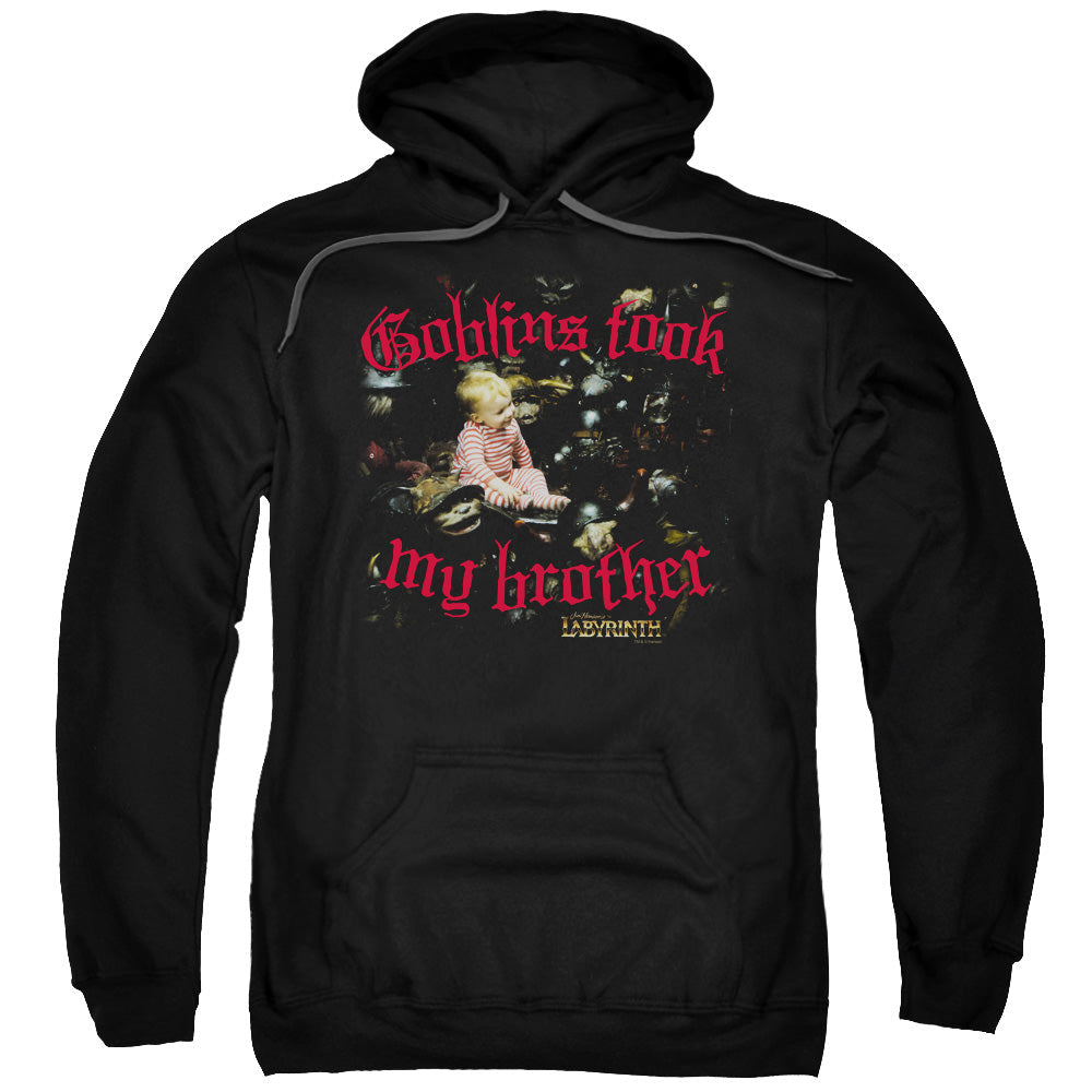 Labyrinth Goblins Took My Brother Mens Hoodie Black Officially Licensed