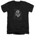 Labyrinth Maze Mens Slim Fit V-Neck T Shirt Black Officially Licensed