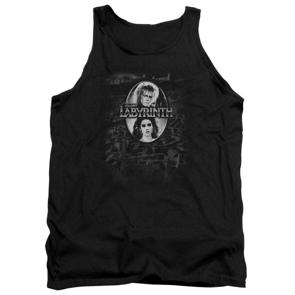 Labyrinth Maze Mens Tank Top Shirt Black Officially Licensed
