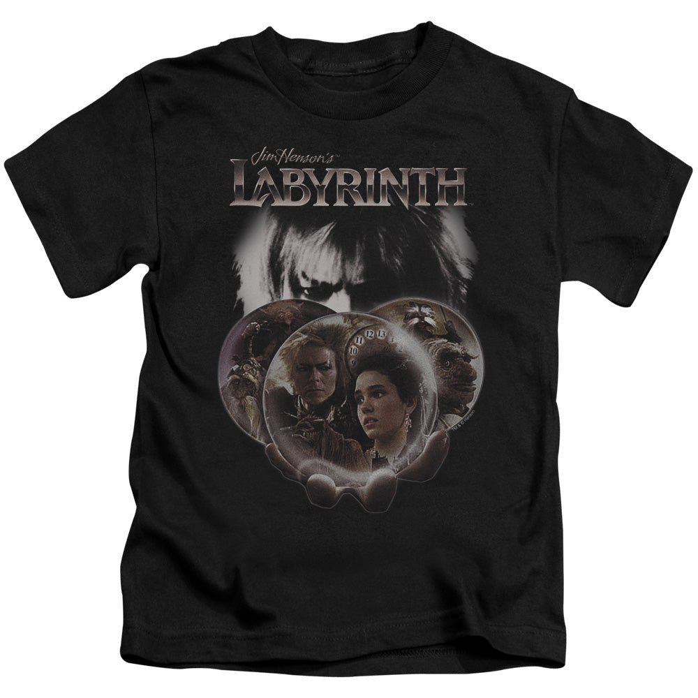 Labyrinth Globes Juvenile Kids Youth T Shirt Black Officially Licensed