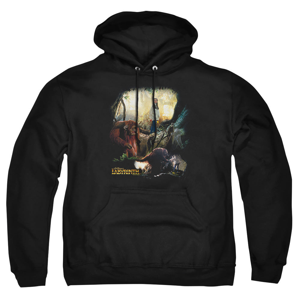 Labyrinth Sarah & Ludo Mens Hoodie Black Officially Licensed