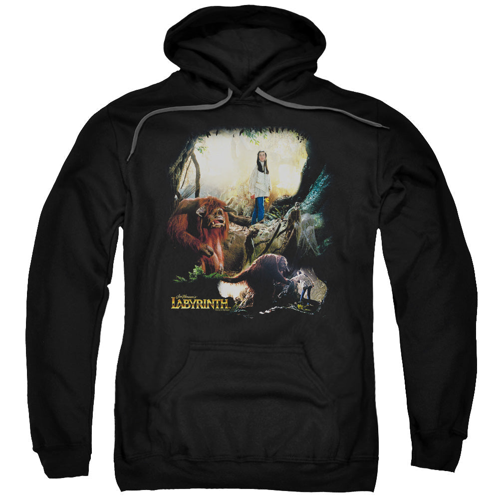 Labyrinth Sarah & Ludo Mens Hoodie Black Officially Licensed