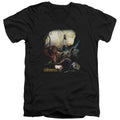 Labyrinth Sarah & Ludo Mens Slim Fit V-Neck T Shirt Black Officially Licensed