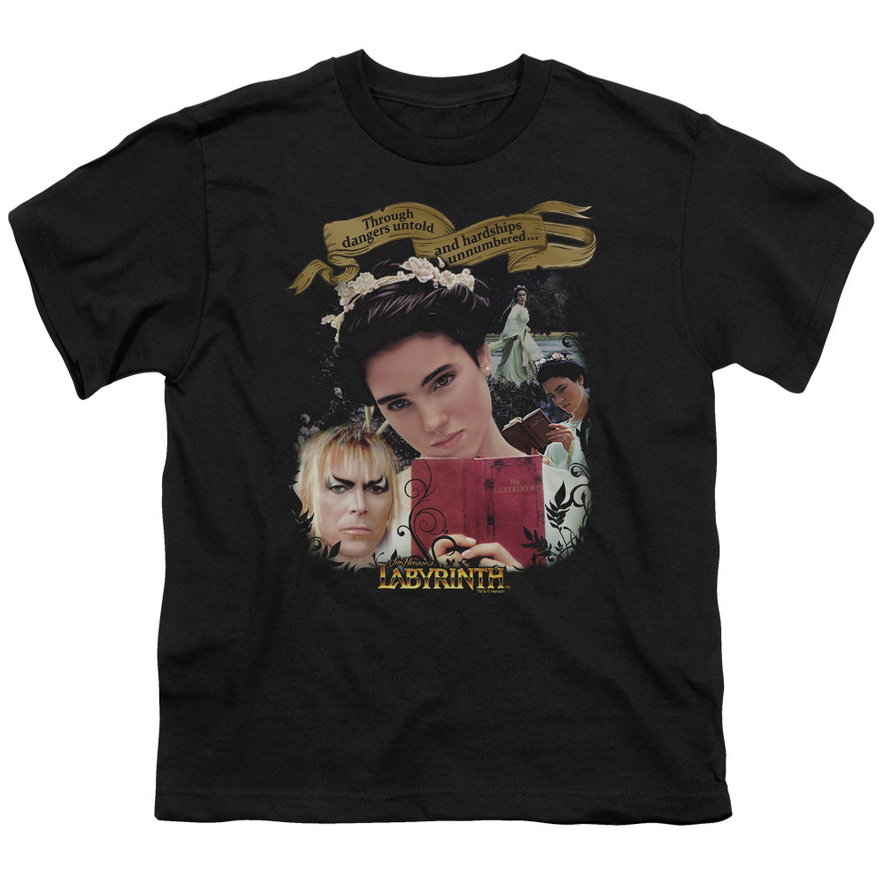 Labyrinth Dangers Untold Kids Youth T Shirt Black Officially Licensed