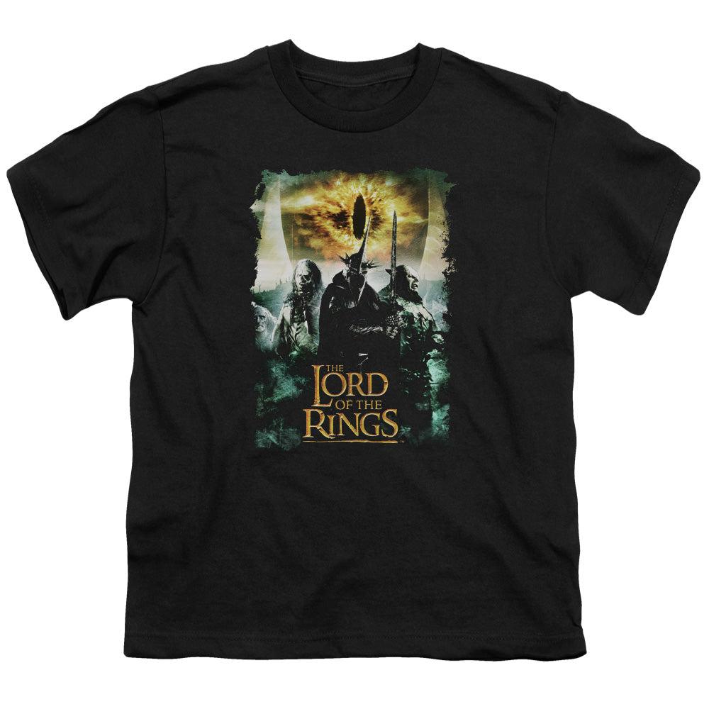 Lord Of The Rings Villain Group Kids Youth T Shirt Black Officially Licensed