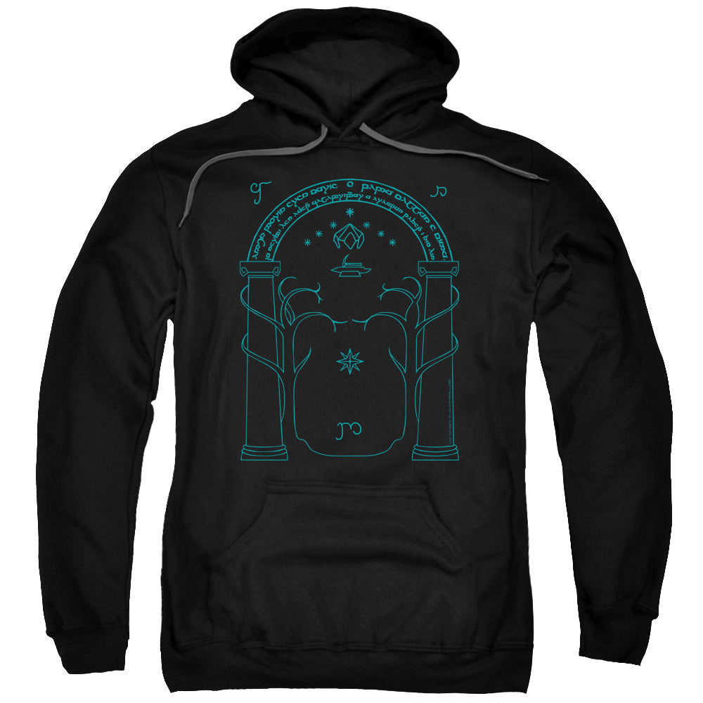 Lord Of The Ringsd Of The Rings Doors Of Durin Mens Hoodie Black Officially Licensed
