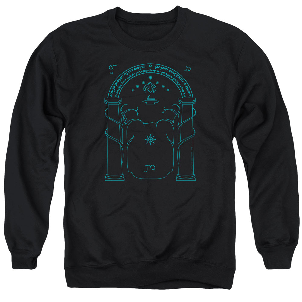 Lord Of The Rings Doors Of Durin Mens Crewneck Sweatshirt Black Officially Licensed