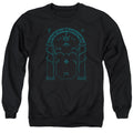 Lord Of The Rings Doors Of Durin Mens Crewneck Sweatshirt Black Officially Licensed