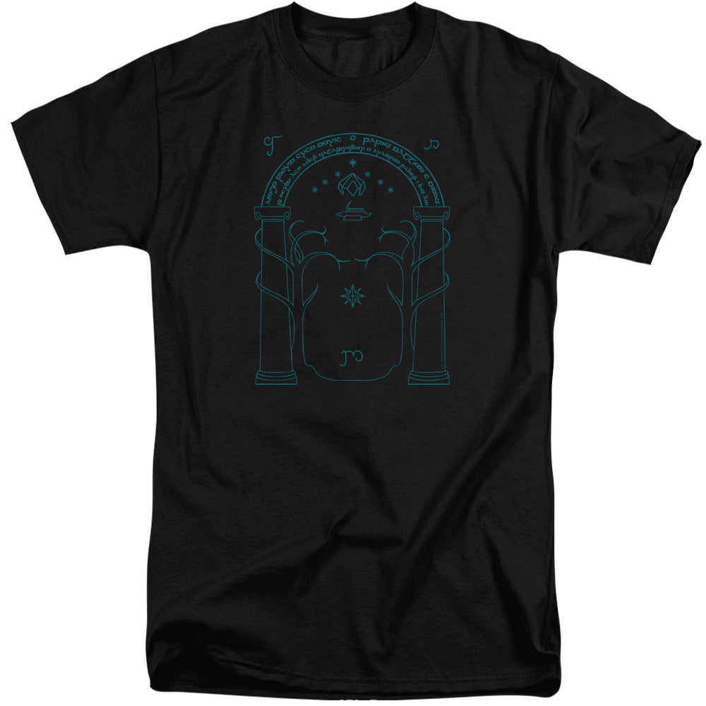 Lord Of The Rings Doors Of Durin Mens Tall T Shirt Black Officially Licensed