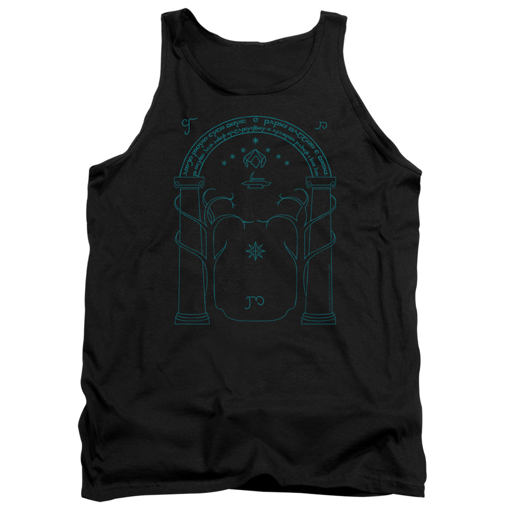 Lord Of The Rings Doors Of Durin Mens Tank Top Shirt Black Officially Licensed
