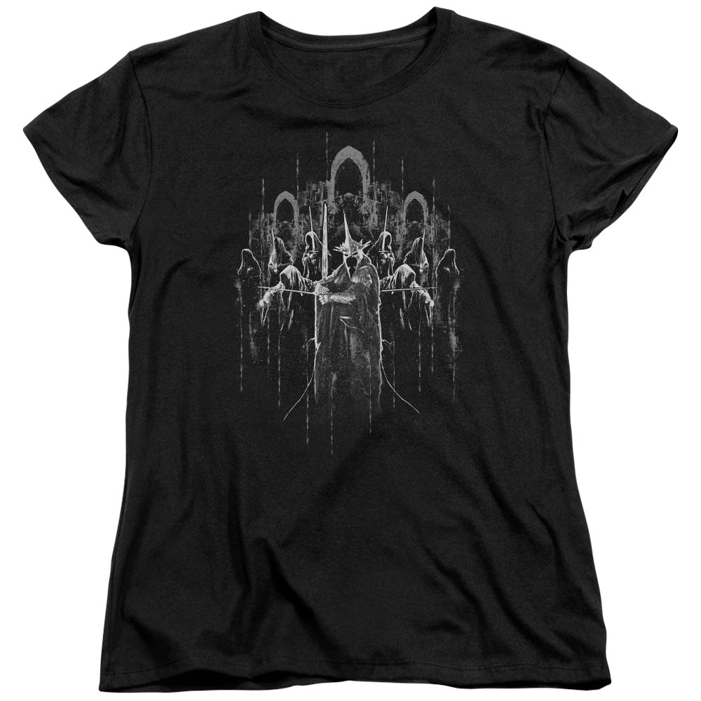 Lord Of The Rings the Nine Womens T Shirt Black Officially Licensed