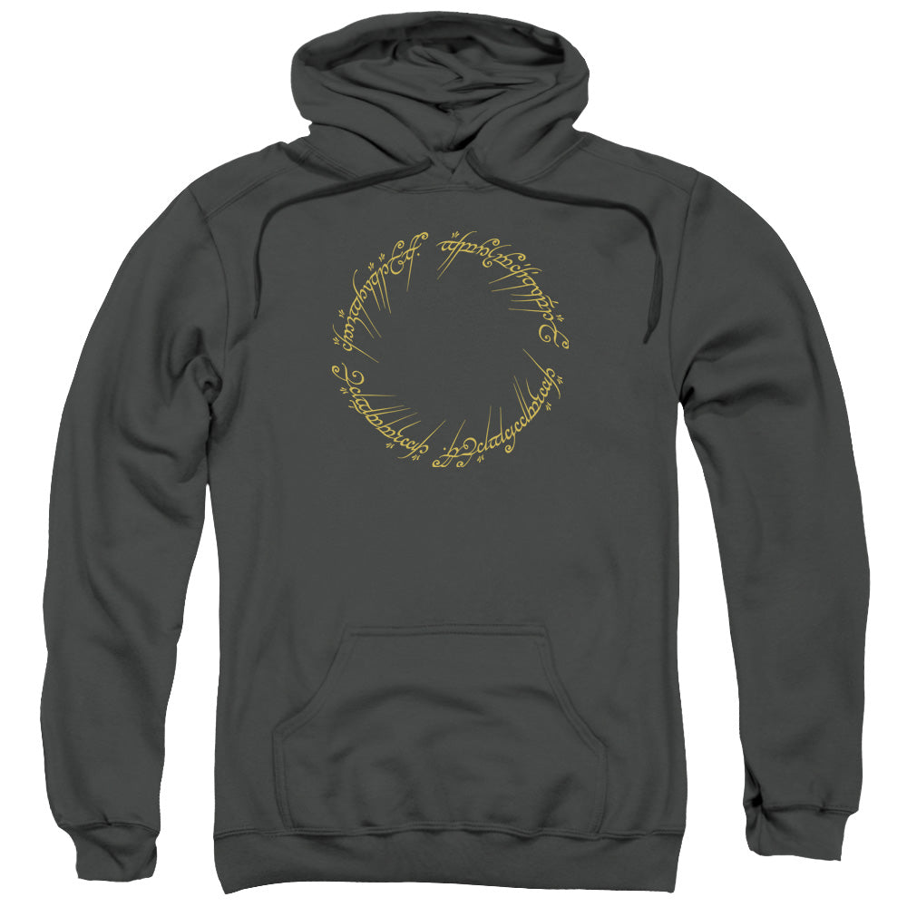 Lord Of The Ringsd Of The Rings One Ring Mens Hoodie Charcoal Officially Licensed