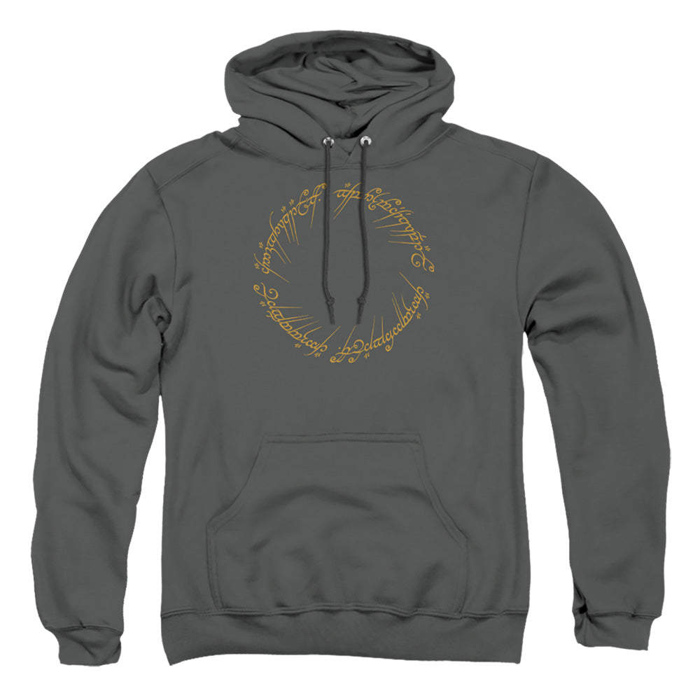 Lord Of The Ringsd Of The Rings One Ring Mens Hoodie Charcoal Officially Licensed