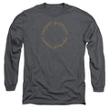 Lord Of The Rings One Ring Mens Long Sleeve Shirt Charcoal Officially Licensed Officially Licensed