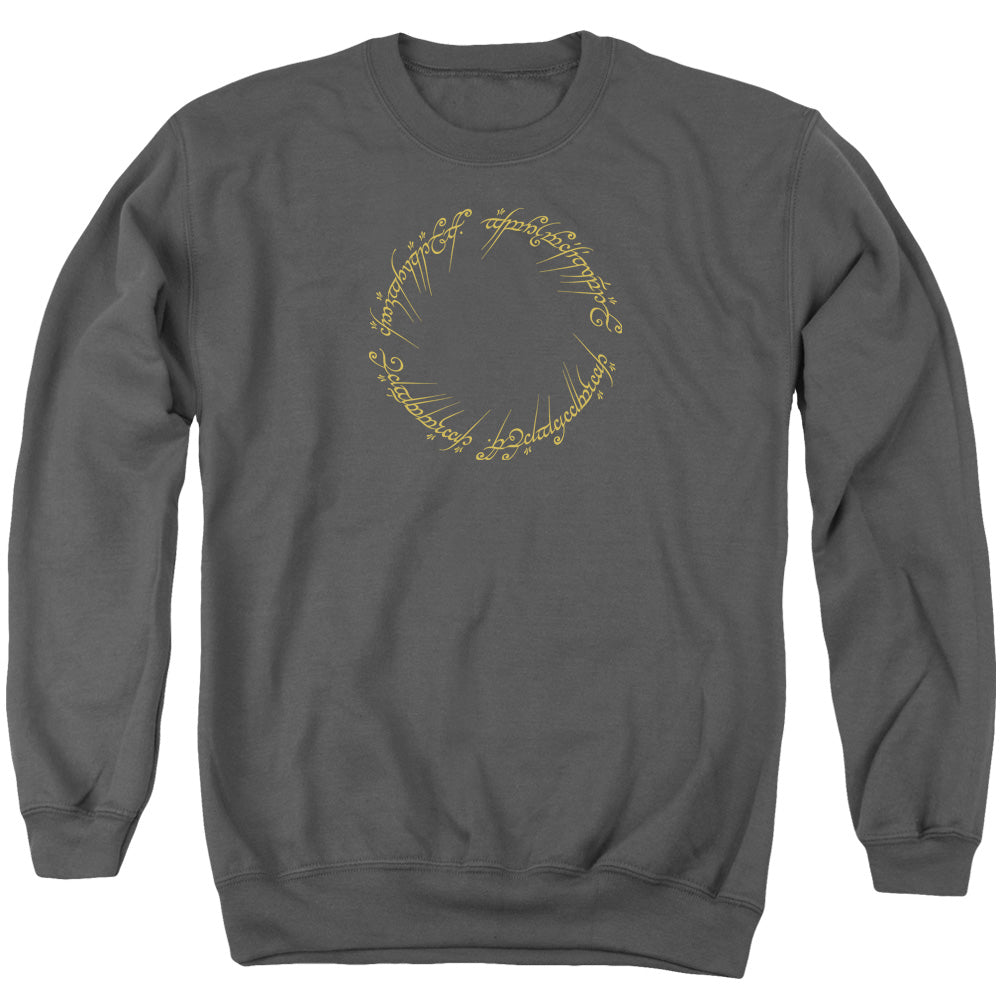 Lord Of The Rings One Ring Mens Crewneck Sweatshirt Charcoal Officially Licensed
