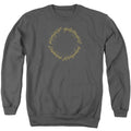 Lord Of The Rings One Ring Mens Crewneck Sweatshirt Charcoal Officially Licensed