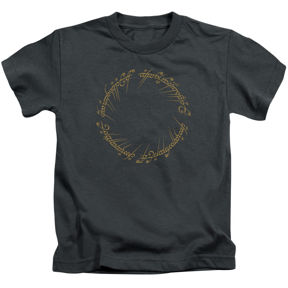 Lord Of The Rings One Ring Juvenile Kids Youth T Shirt Charcoal Officially Licensed