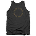 Lord Of The Rings One Ring Mens Tank Top Shirt Charcoal Officially Licensed