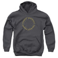 Lord Of The Rings One Ring Kids Youth Hoodie Charcoal Officially Licensed