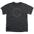 Lord Of The Rings One Ring Kids Youth T Shirt Charcoal Officially Licensed
