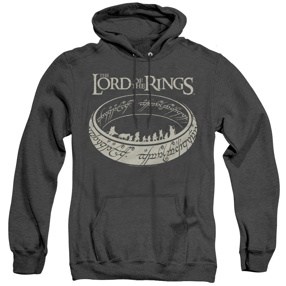 Lord Of The Rings The Journey Heather Mens Hoodie Black Officially Licensed