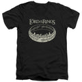Lord Of The Rings the Journey Mens Slim Fit V-Neck T Shirt Black Officially Licensed