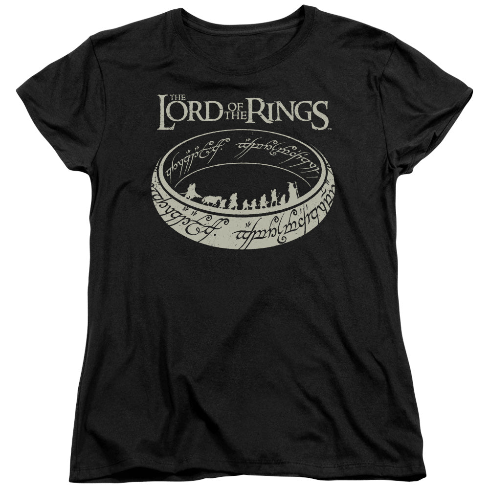 Lord Of The Rings the Journey Womens T Shirt Black Officially Licensed