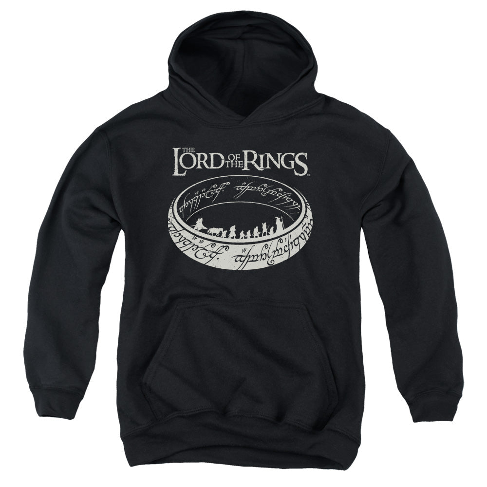 Lord Of The Rings the Journey Kids Youth Hoodie Black Officially Licensed