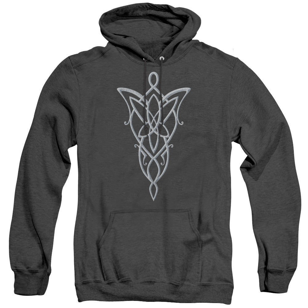 Lord Of The Rings Arwen Necklace Heather Mens Hoodie Black Officially Licensed