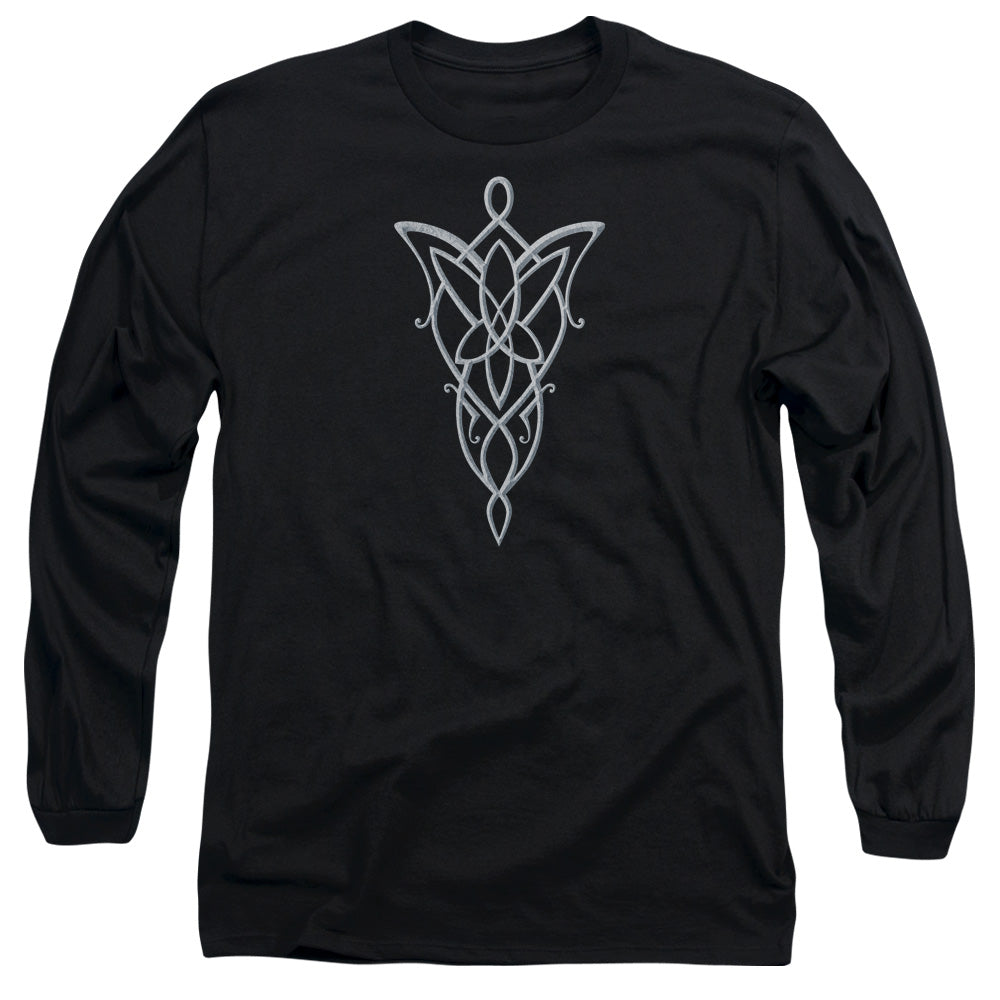 Lord Of The Rings Arwen Necklace Mens Long Sleeve Shirt Black Officially Licensed Officially Licensed