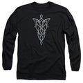 Lord Of The Rings Arwen Necklace Mens Long Sleeve Shirt Black Officially Licensed Officially Licensed