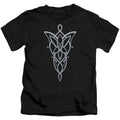 Lord Of The Rings Arwen Necklace Juvenile Kids Youth T Shirt Black Officially Licensed