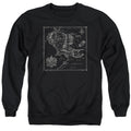 Lord Of The Rings Map Of Me Mens Crewneck Sweatshirt Black Officially Licensed