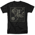 Lord Of The Rings Map Of Me Mens T Shirt Black Officially Licensed